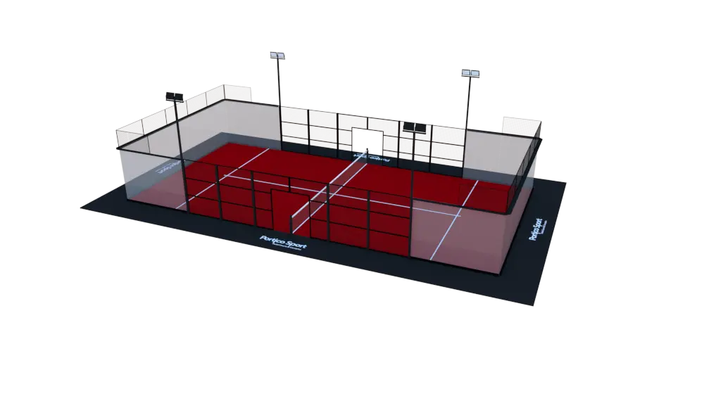 Vue en perspective du court Panoramic+