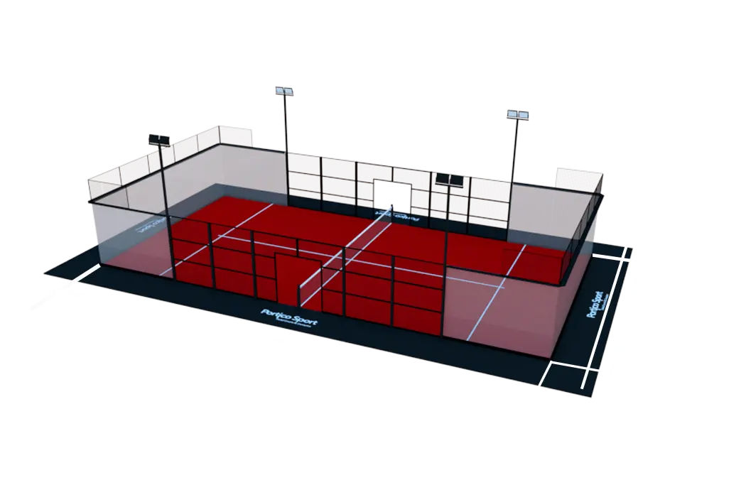 Dimensions intérieures et extérieures du court Panoramic